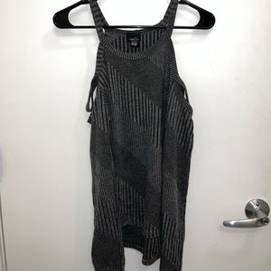 Long sleeve cold shoulder cut out top